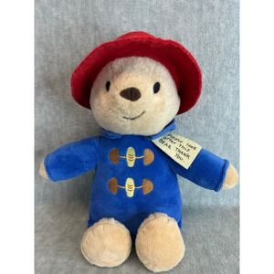 Paddington Bear Plush Toy Red‎ Hat Blue Coat Please Look After This Bear 14"